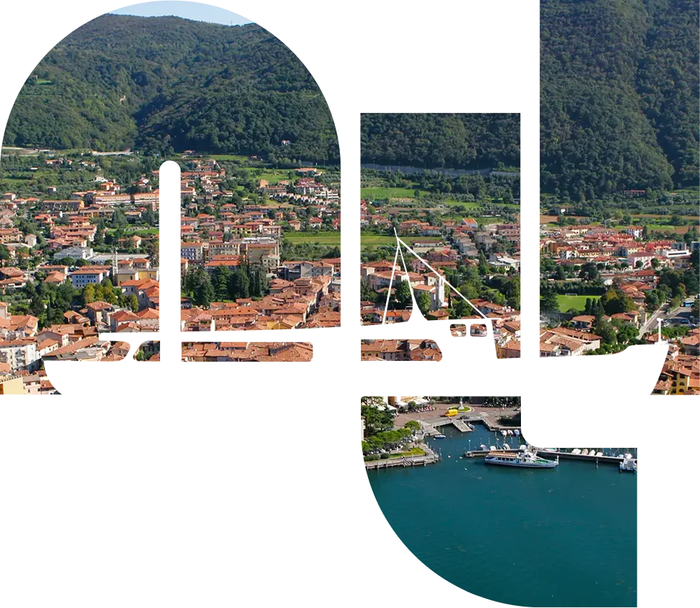 Vista Drone Del Lago Iseo